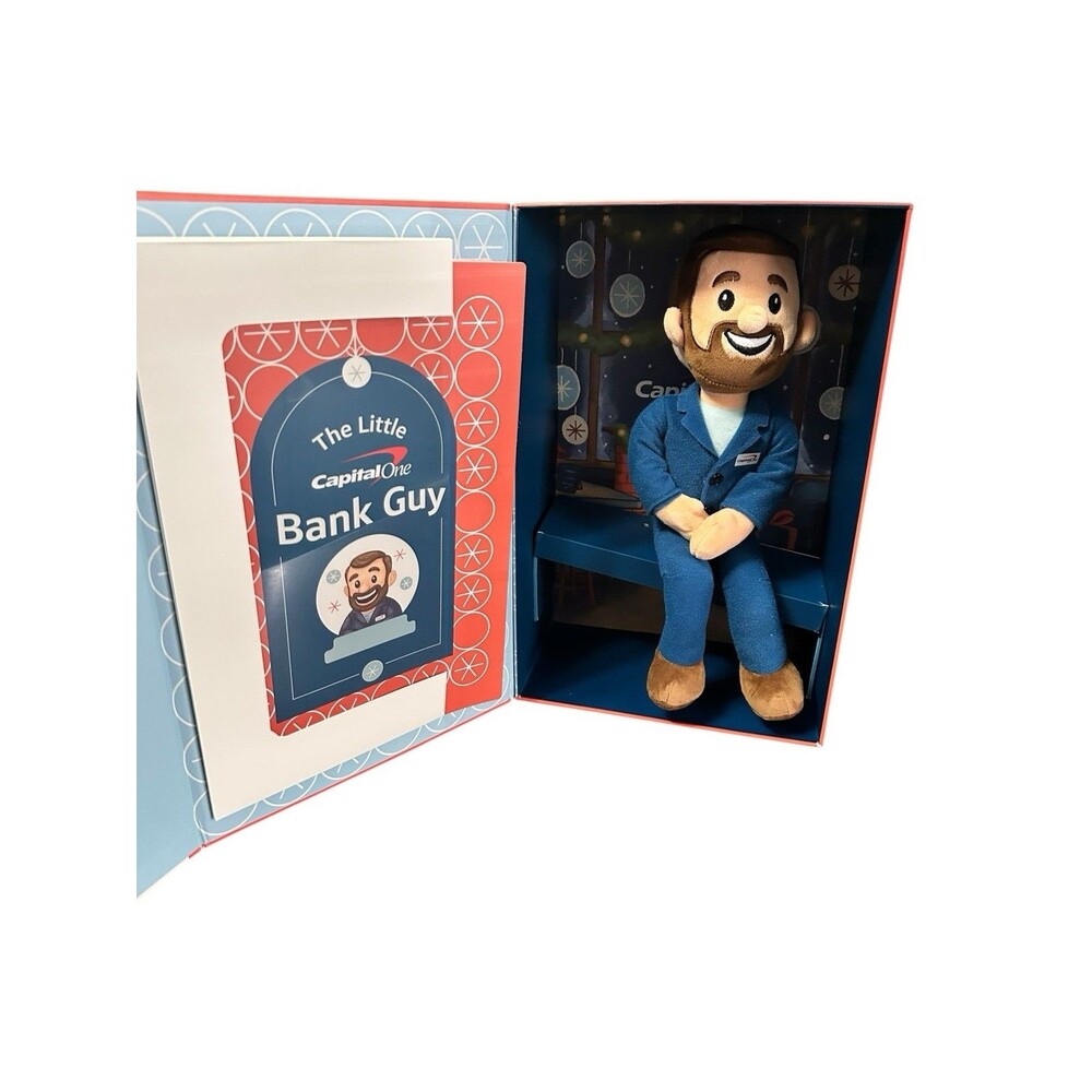 Capital One The Little Capital One Bank Guy Elf On The Shelf Plush and Box